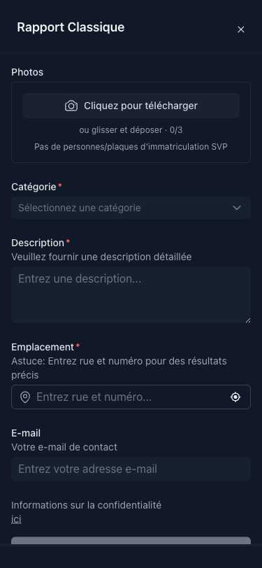 Formulaire de Signalement - Signaler facilement