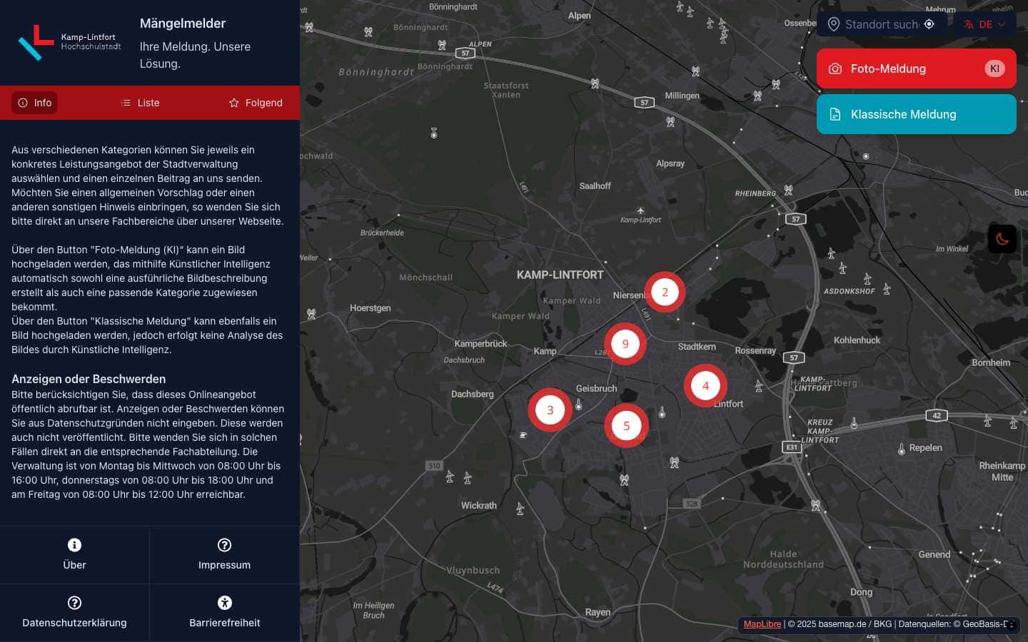 Système de gestion des incidents municipaux - Kamp-Lintfort, Allemagne